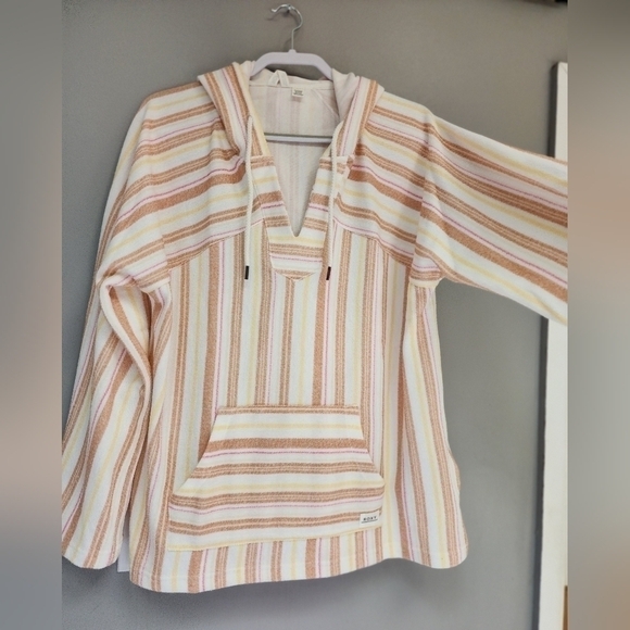 ROXY Wild & Free Striped Poncho Hoodie Size XXL - Picture 6 of 15